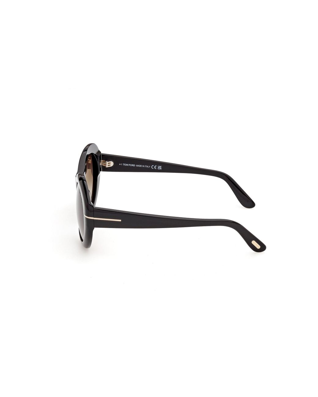 Tom Ford Black Ft1423 Elodie-02 01B Sunglasses Acetate Smoke Round Normal