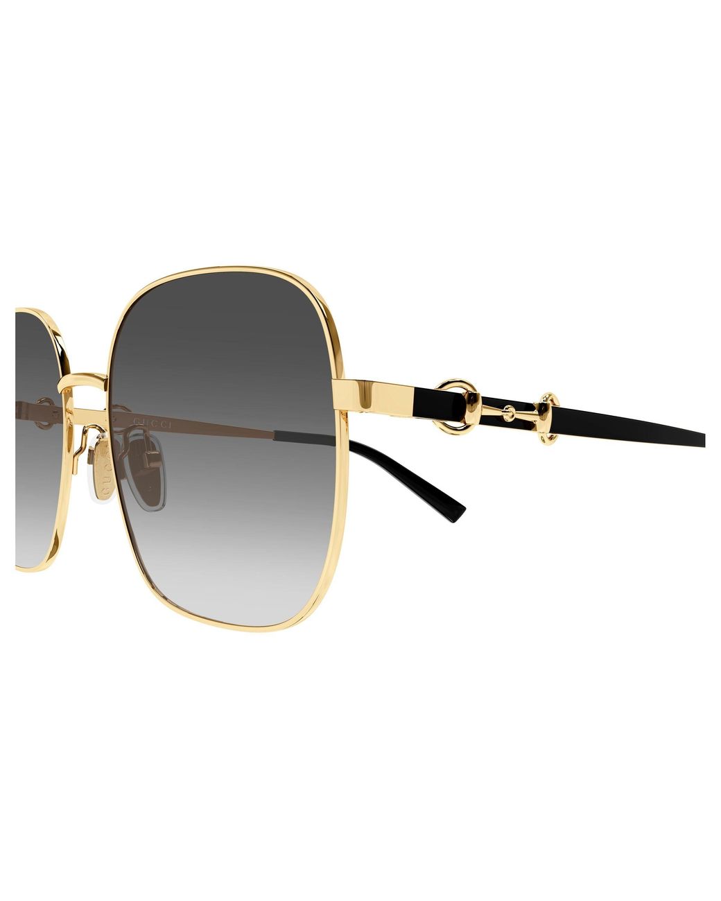 Gucci Black Gg2053S 001 Sunglasses Metal Squared