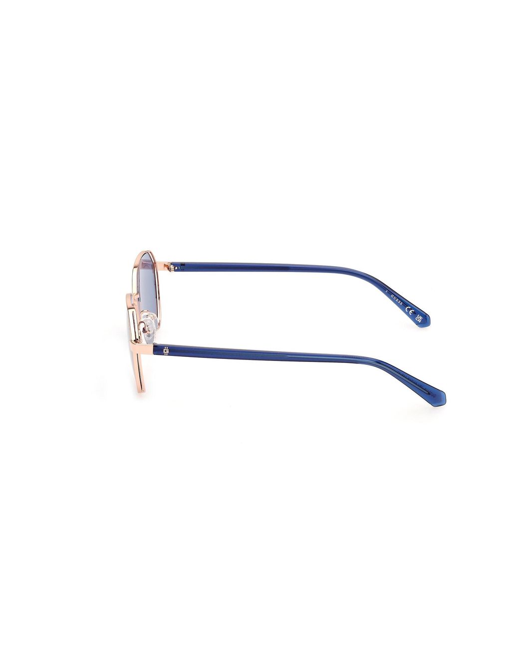 Guess Black Gu00116 28V Sunglasses Metal Round Normal for men