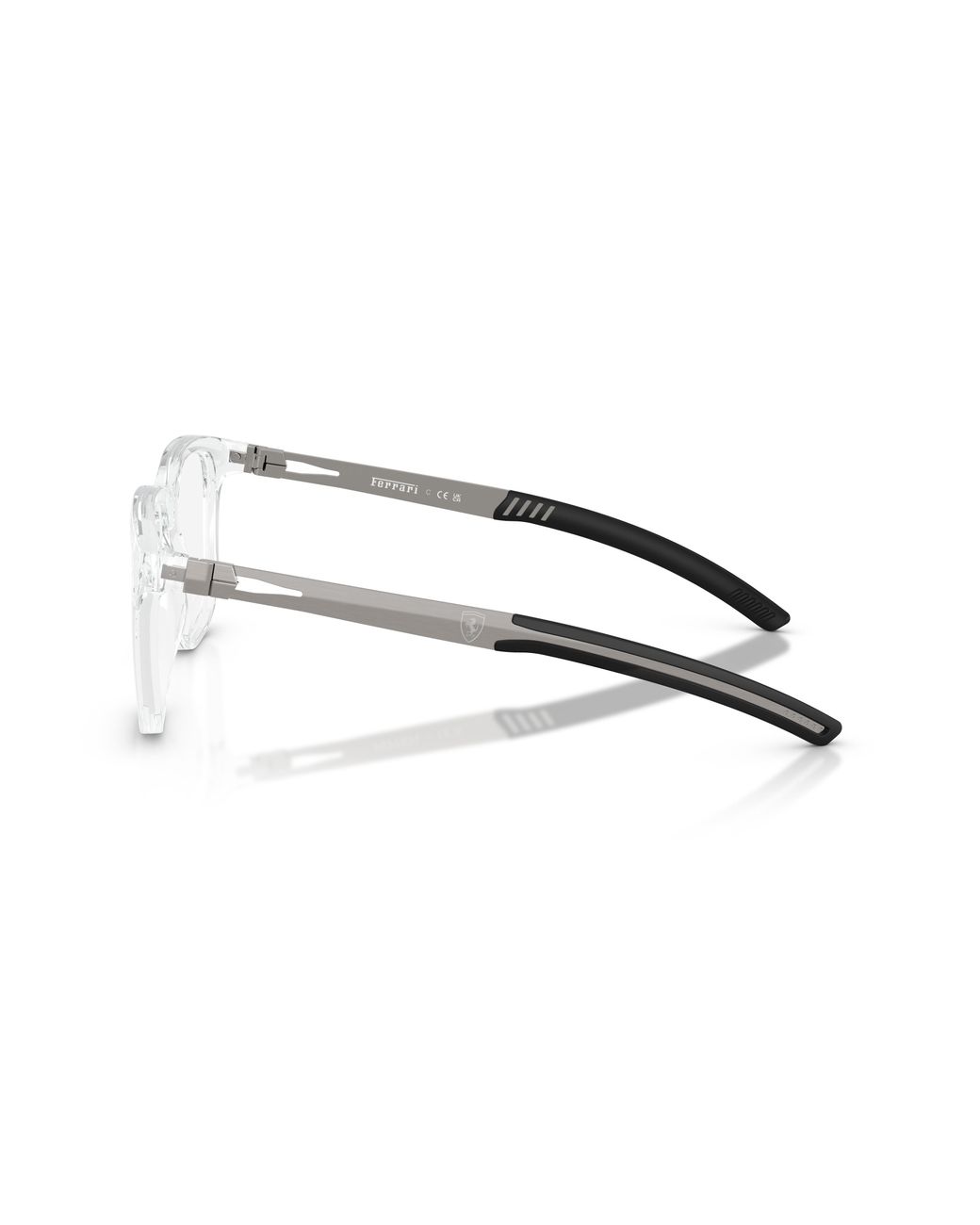 FERRARI SCUDERIA Black Fz8027U 513 Optical Frames Injected Transparent Pillow Normal for men