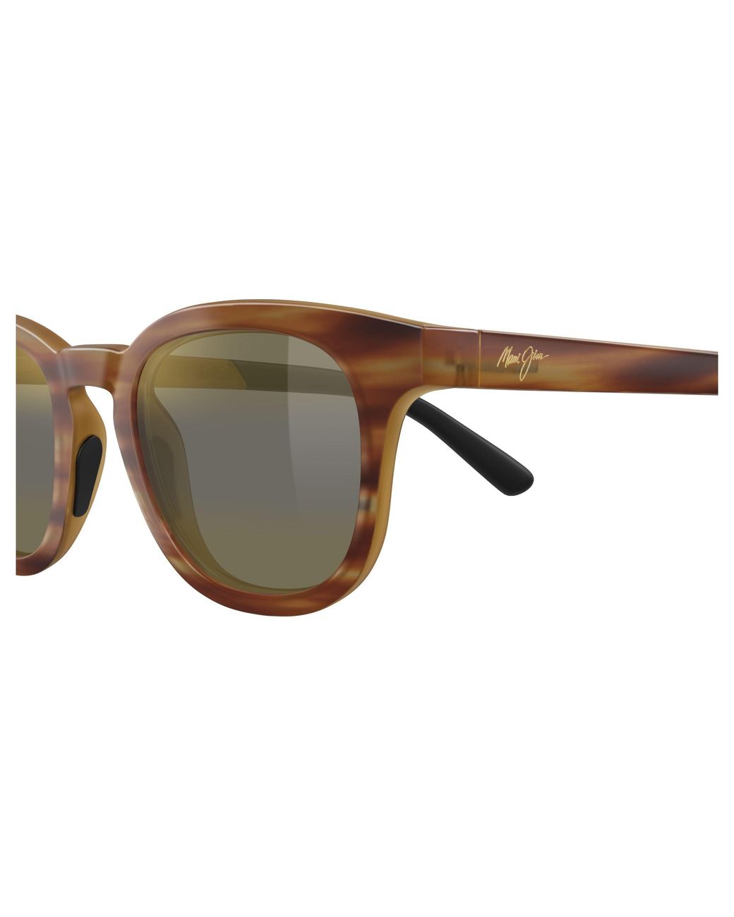 Maui Jim Black Mj0737S 001 Occhiali Da Sole Iniettato Bronzo Rotonda