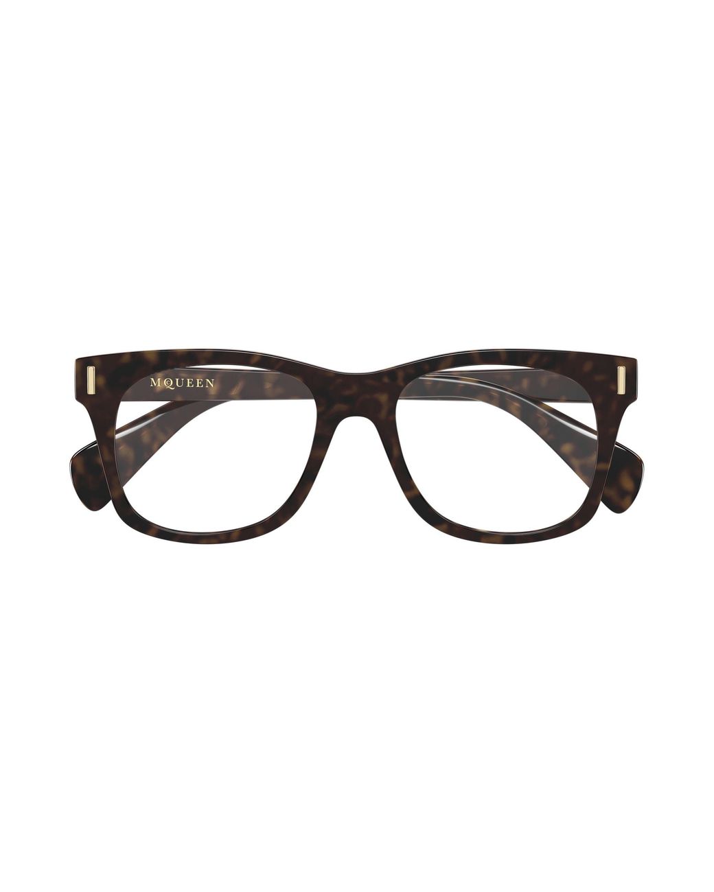 McQueen Black Am0551O 002 Optical Frames Acetate Transparent Squared for men