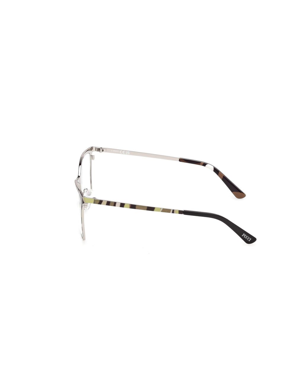 Emilio Pucci Black Ep5281 99 Optical Frames Metal Squared Normal