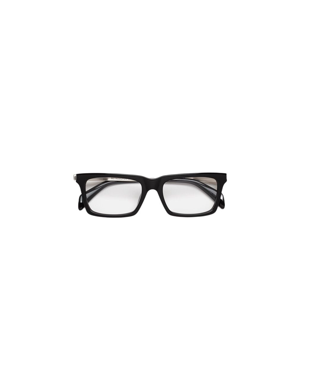 Retrosuperfuture Black 06B Numero 156 Nero & Argento Optical Frames Acetate Squared