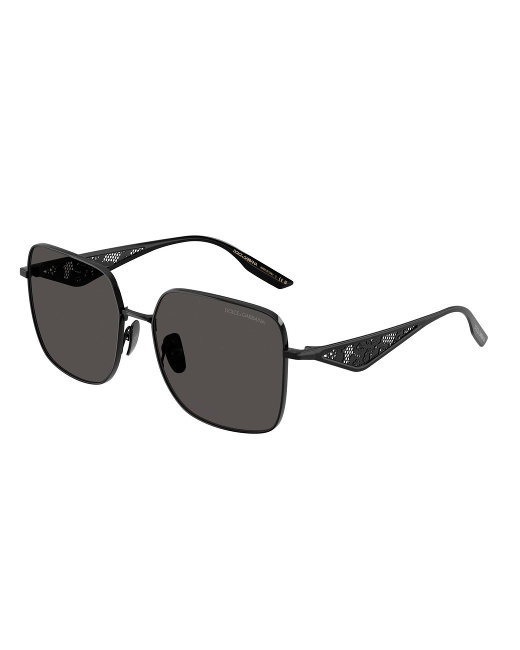 Dolce & Gabbana Black Dg2310 01/87 Sunglasses Metal Squared Normal