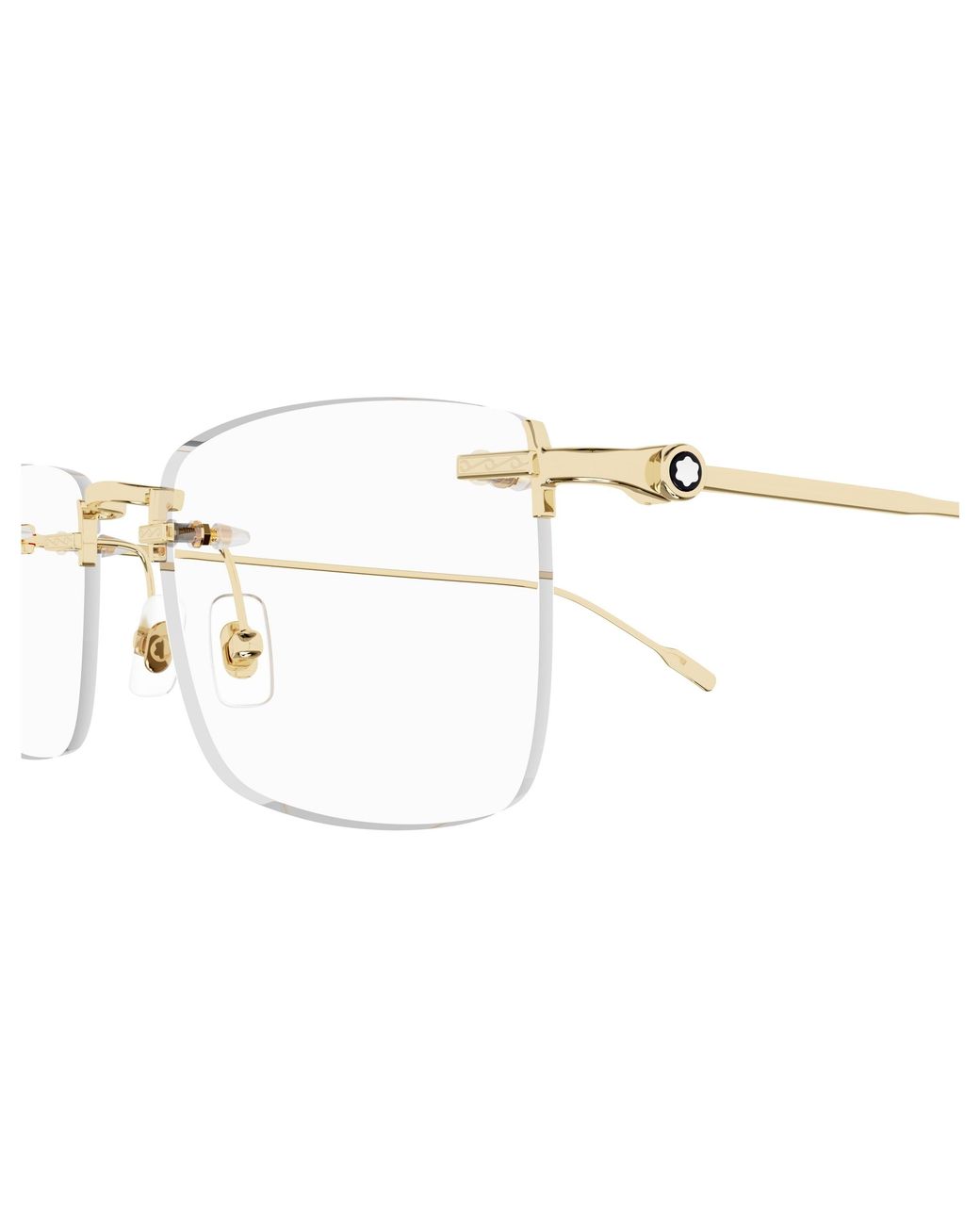 Montblanc Black Mb0241O 002 Optical Frames Metal Squared for men
