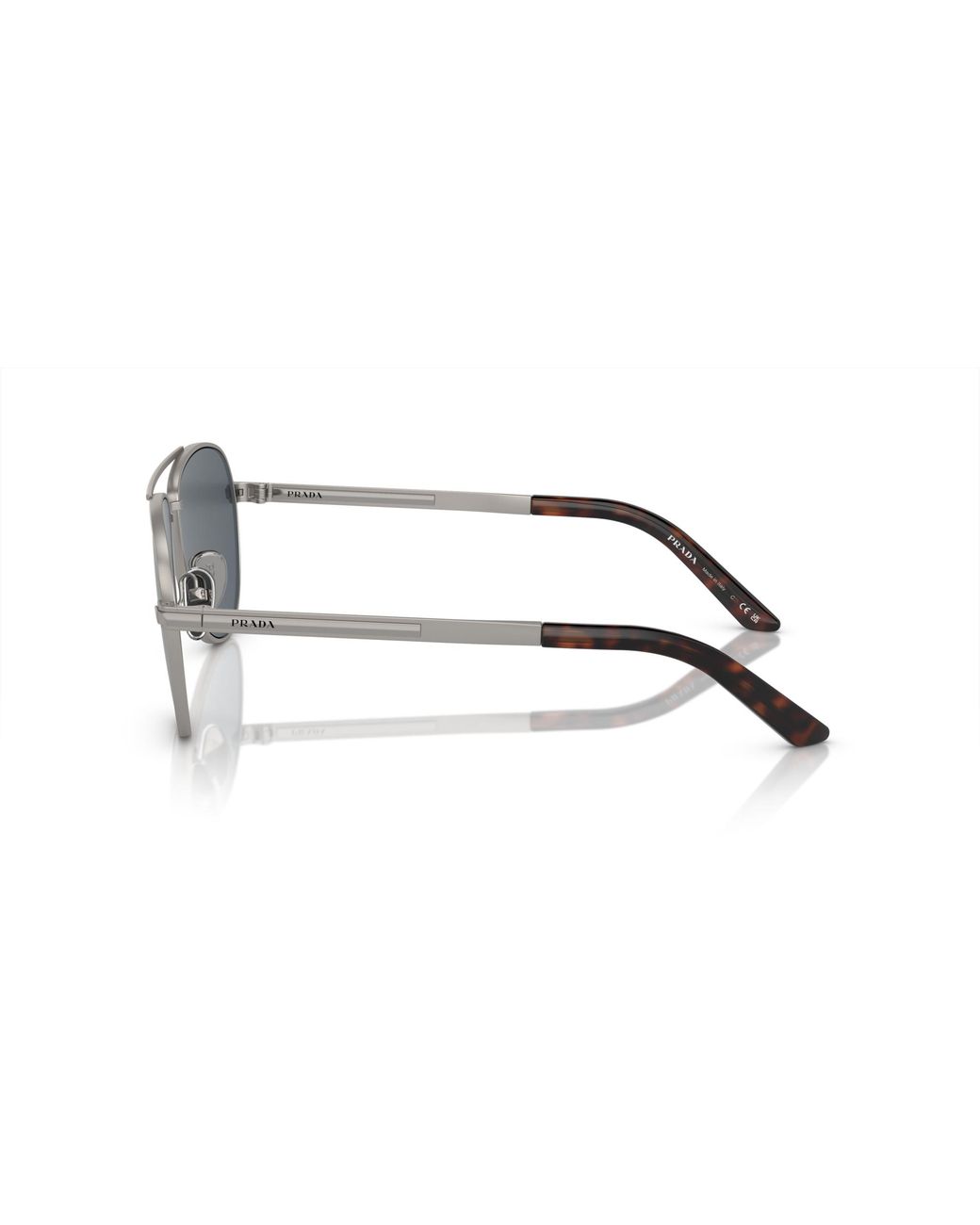 Prada Black Pr A54S 7Cq09T Sunglasses Metal Pilot Normal for men