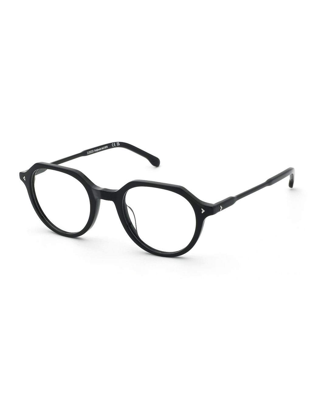 Lozza Black Vl4426 Volterra 2 700Y Optical Frames Acetate Geometric for men