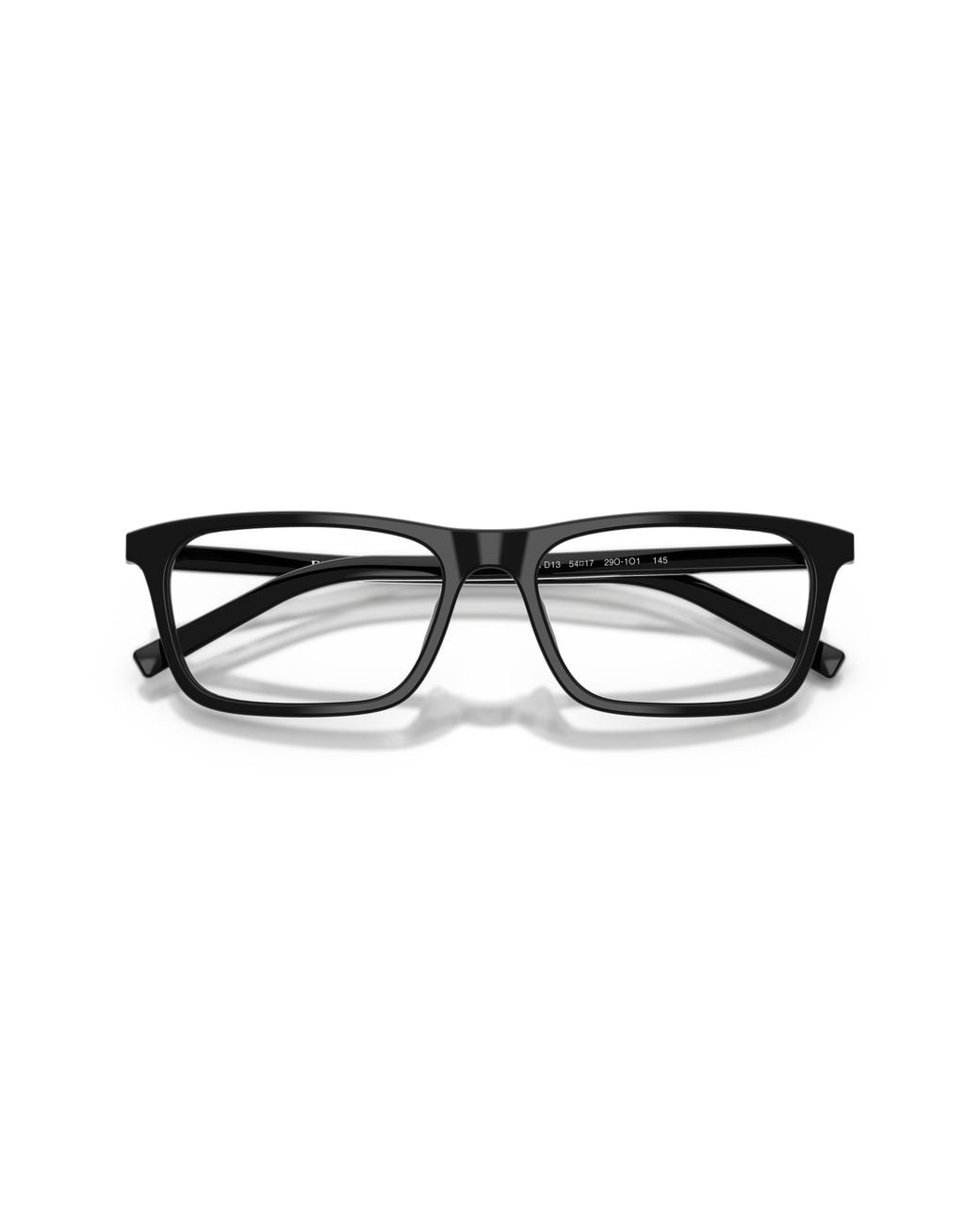 Prada Black Pr D13V 29O1O1 Optical Frames Acetate Transparent Squared Normal for men