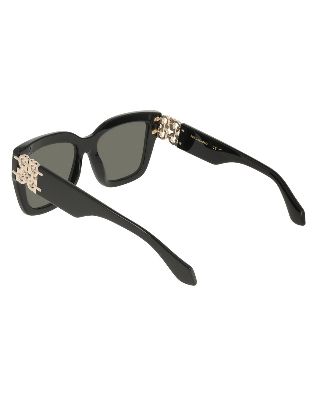 Ferragamo Black Sf2083Se 001 Sunglasses Acetate Squared Normal