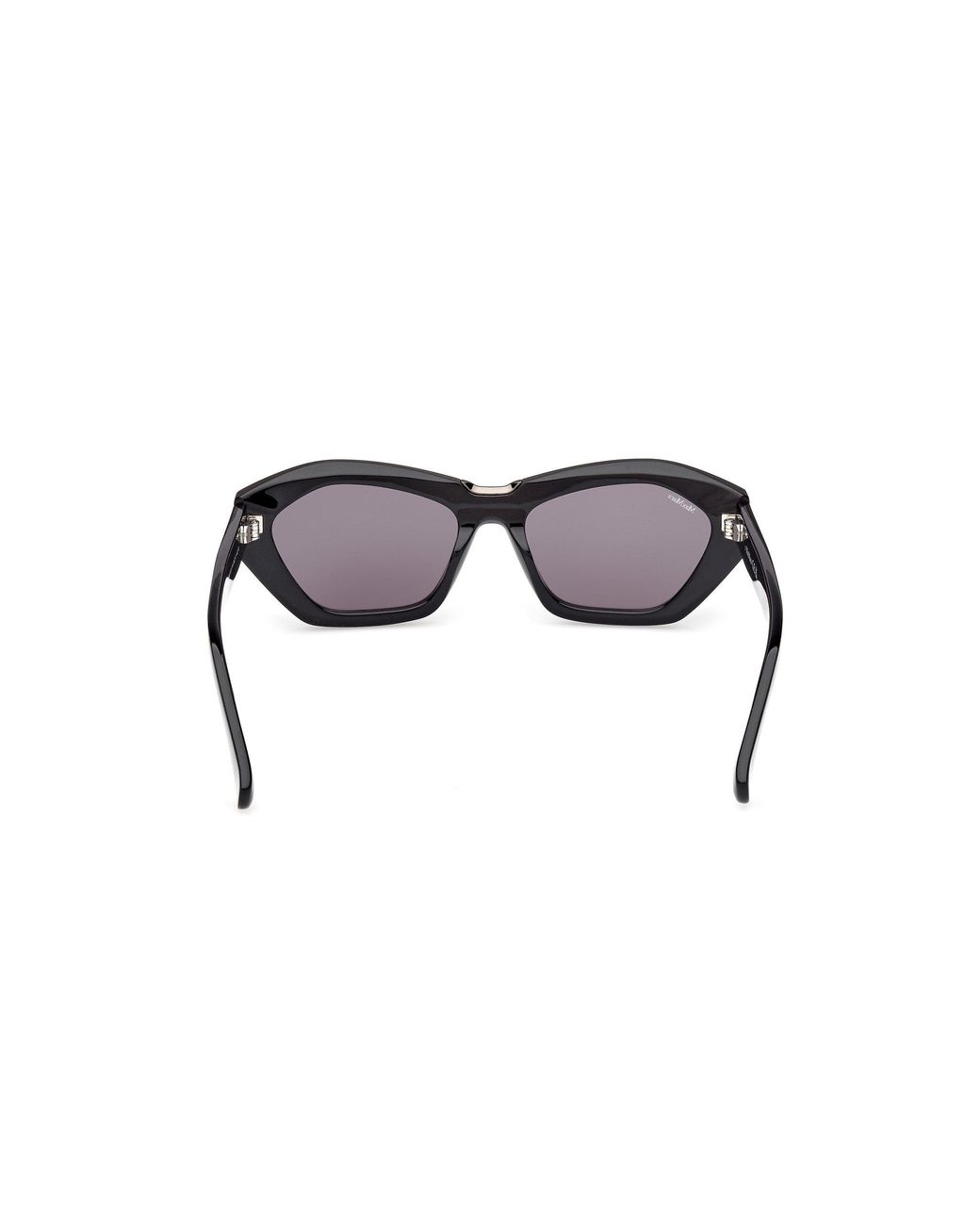 Max Mara Black Mm0169 Kate 01A Sunglasses Acetate Smoke Geometric Normal