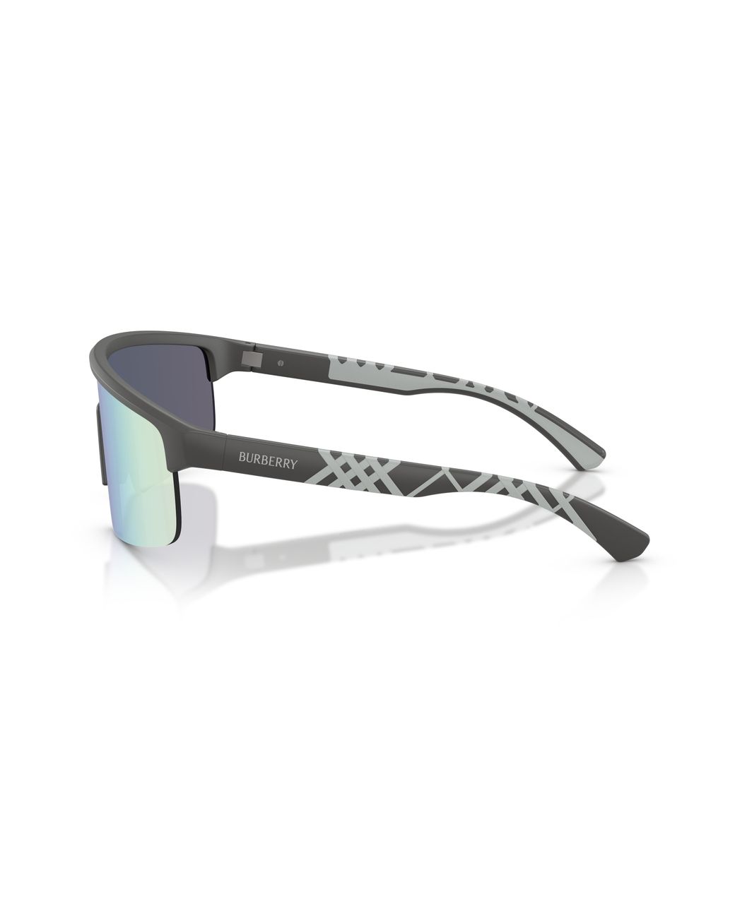 Burberry Black Be4498 4264Bw Sunglasses Injected Squared Normal Mirrored for men
