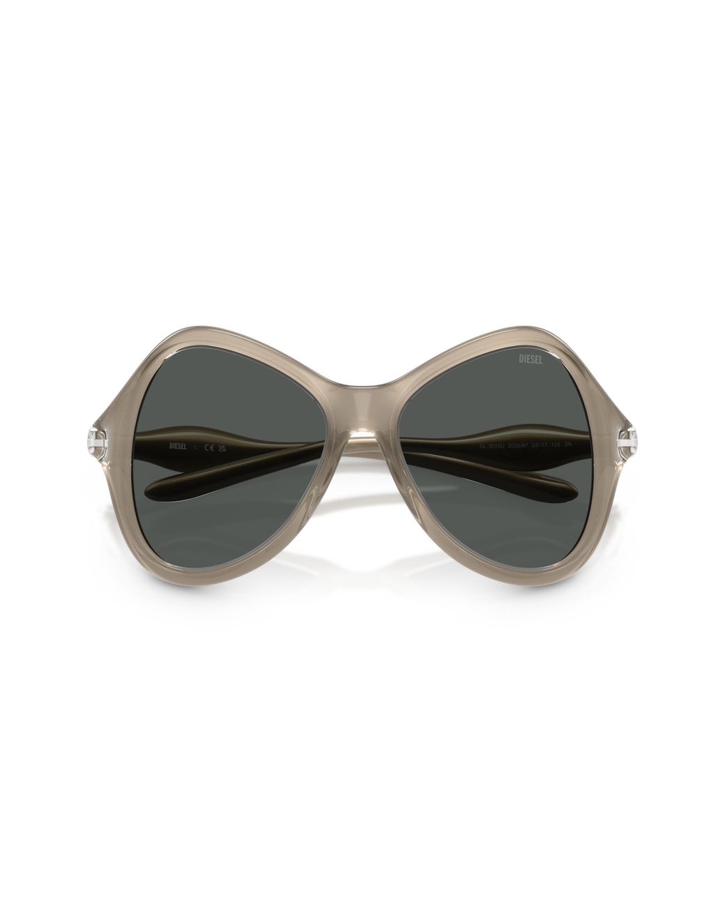 DIESEL Black Dl3010U 203587 Sunglasses Injected Cat Eye Normal