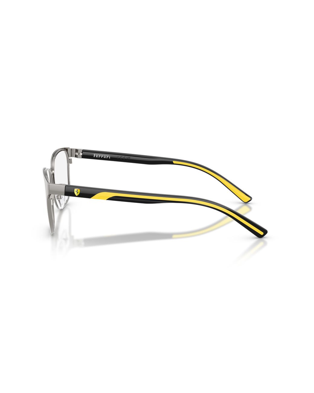 FERRARI SCUDERIA Black Fz7016 104 Optical Frames Metal Round Normal for men