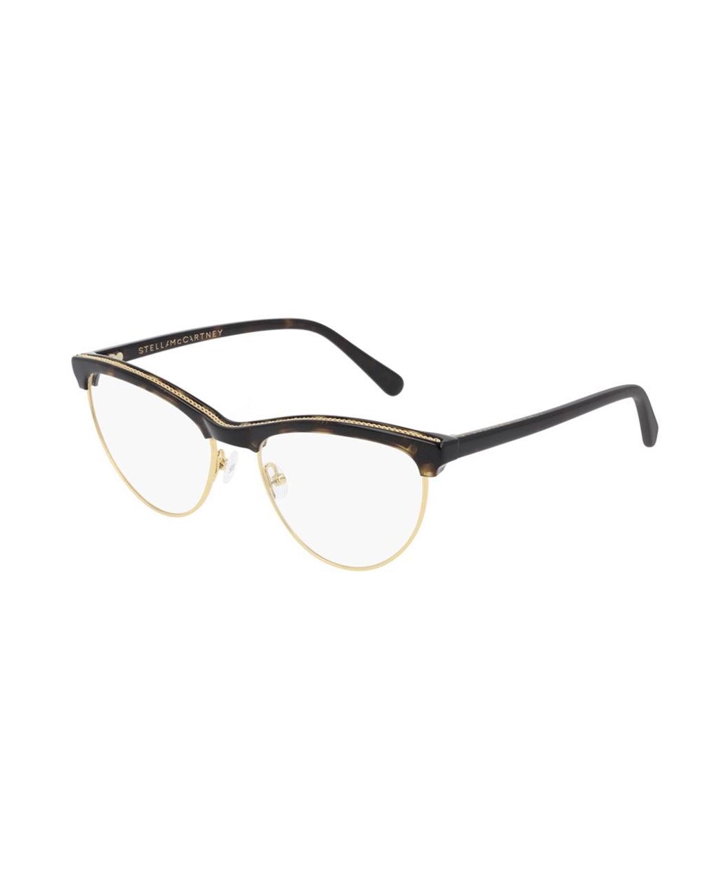 Stella McCartney Black Sc0219O 001 Optical Frames Outlet Metal Cat Eye