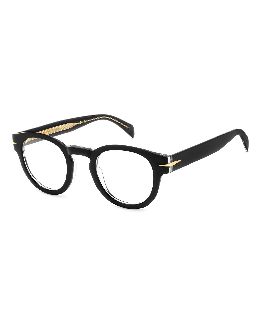 David Beckham Black Db 7125 7C5 Optical Frames Acetate Round for men