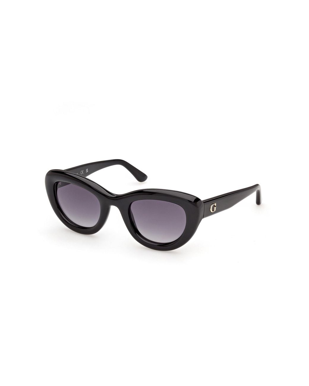 Guess Black Gu00352 01B Sunglasses Injected Smoke Cat Eye Normal