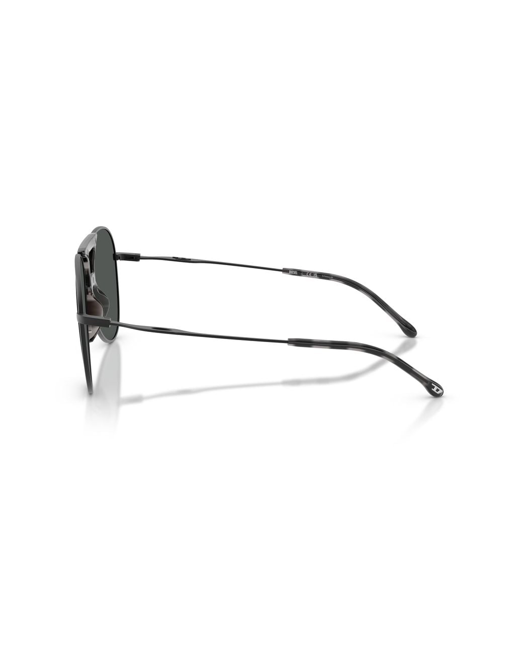 DIESEL Black Dl1022T 104887 Sunglasses Titanium Pilot Normal