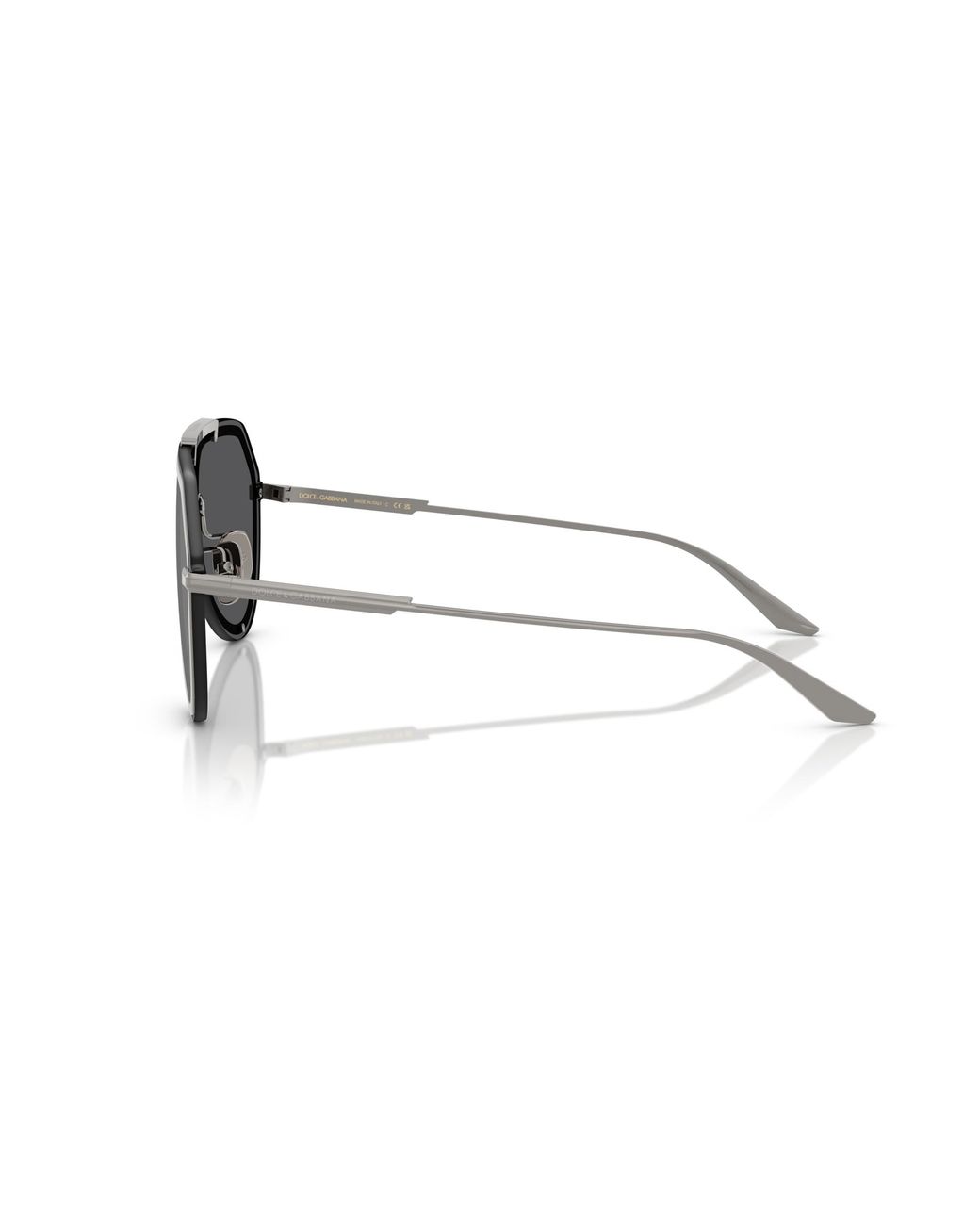 Dolce & Gabbana Black Dg2309 11086G Sunglasses Metal Pilot Mirrored for men