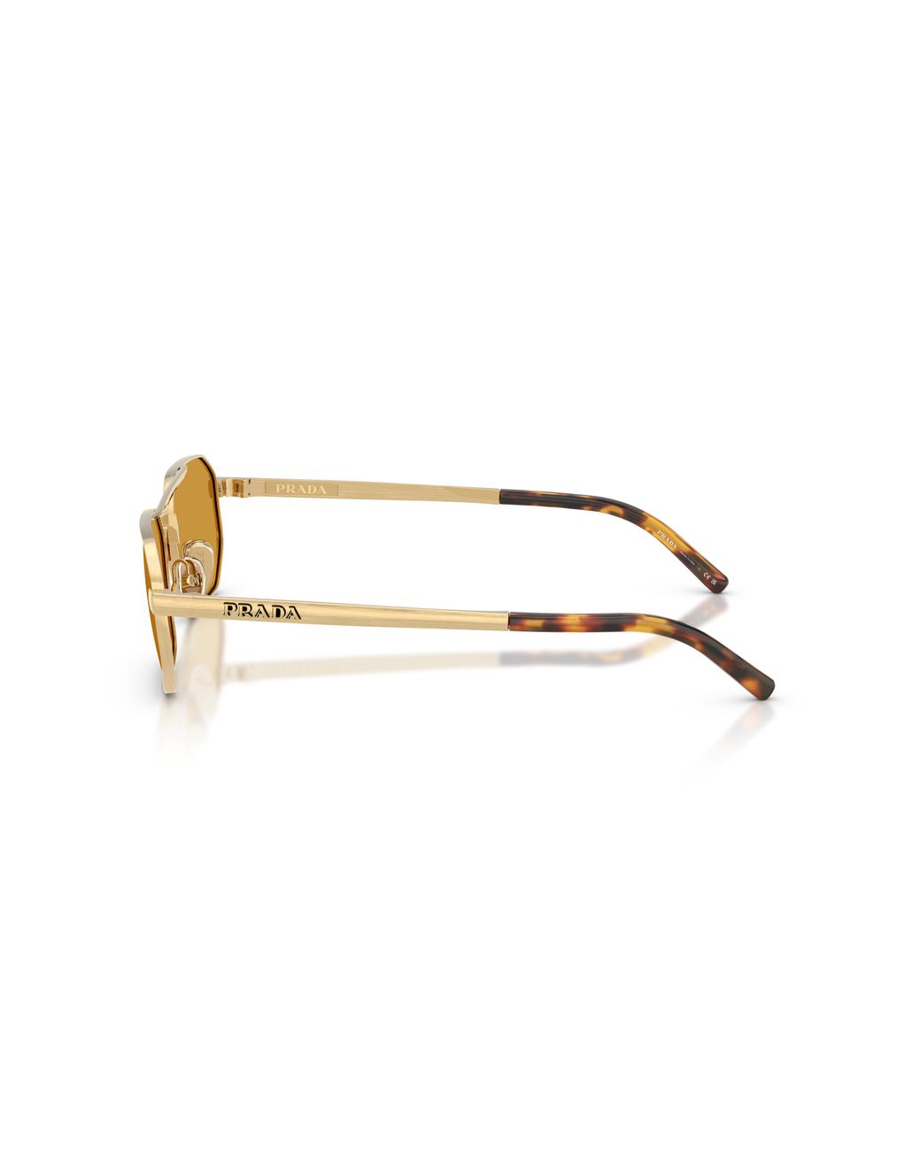 Prada Black Pr D53S 24J50P Sunglasses Metal Geometric Normal for men