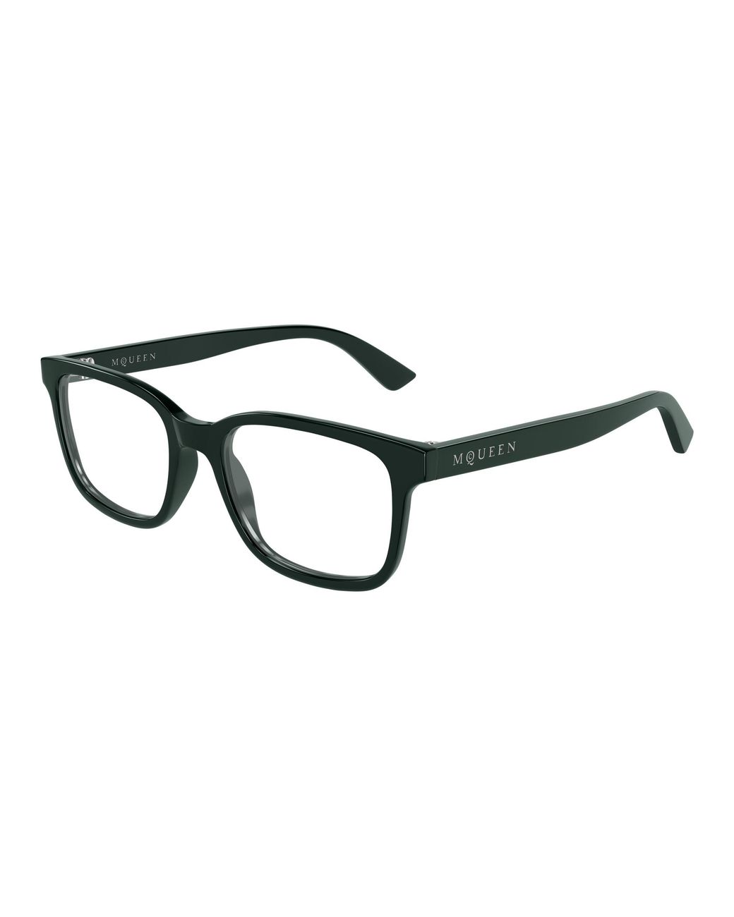McQueen Black Am0541O 009 Optical Frames Acetate Transparent Squared for men