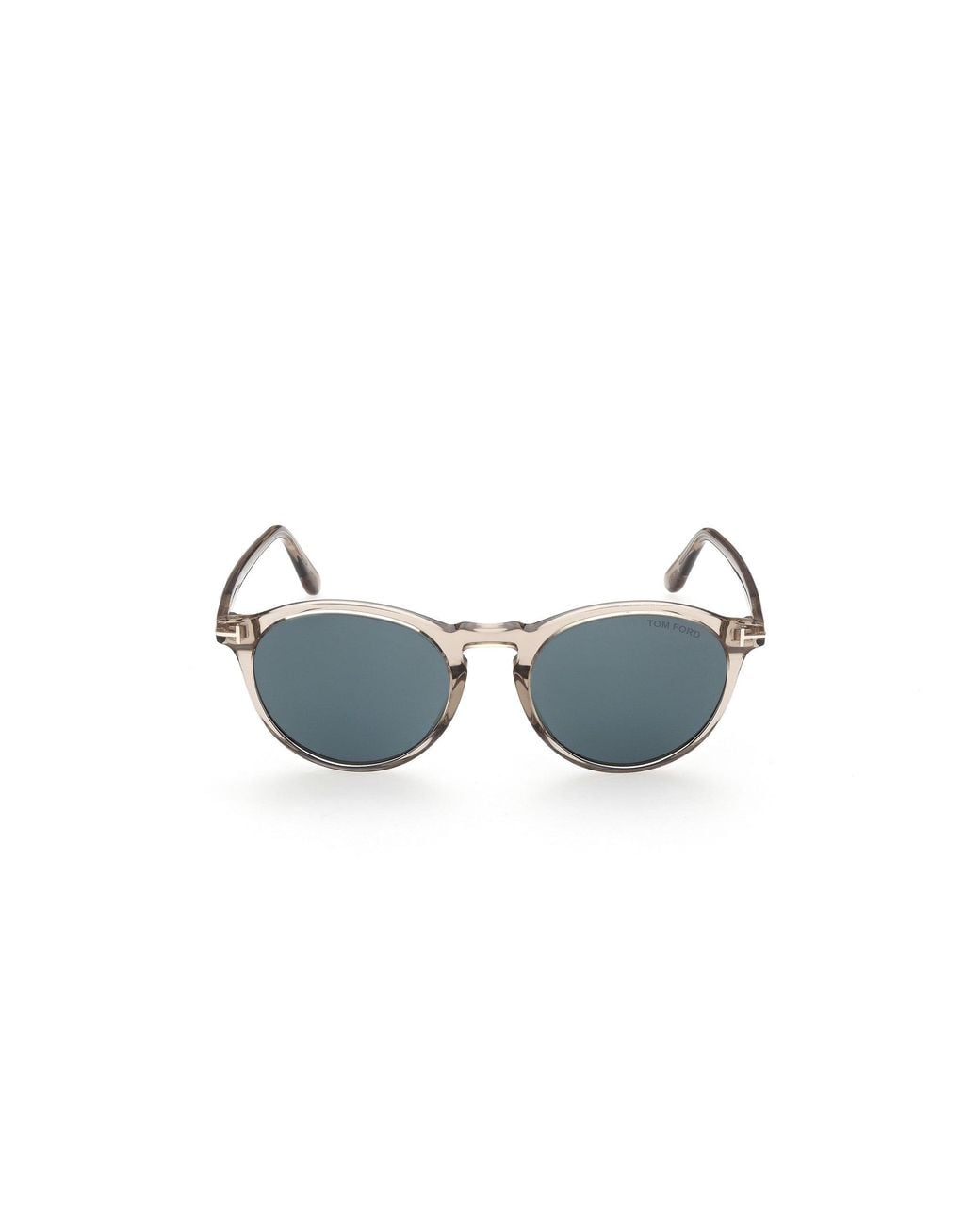 Tom Ford Black Aurele Round-frame Sunglasses Blue Grey for men