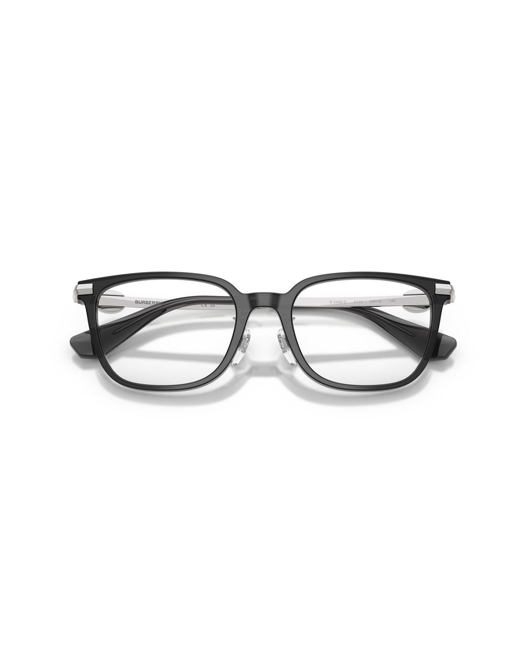 Burberry Black Be2459D 4112 Optical Frames Acetate Transparent Squared Normal