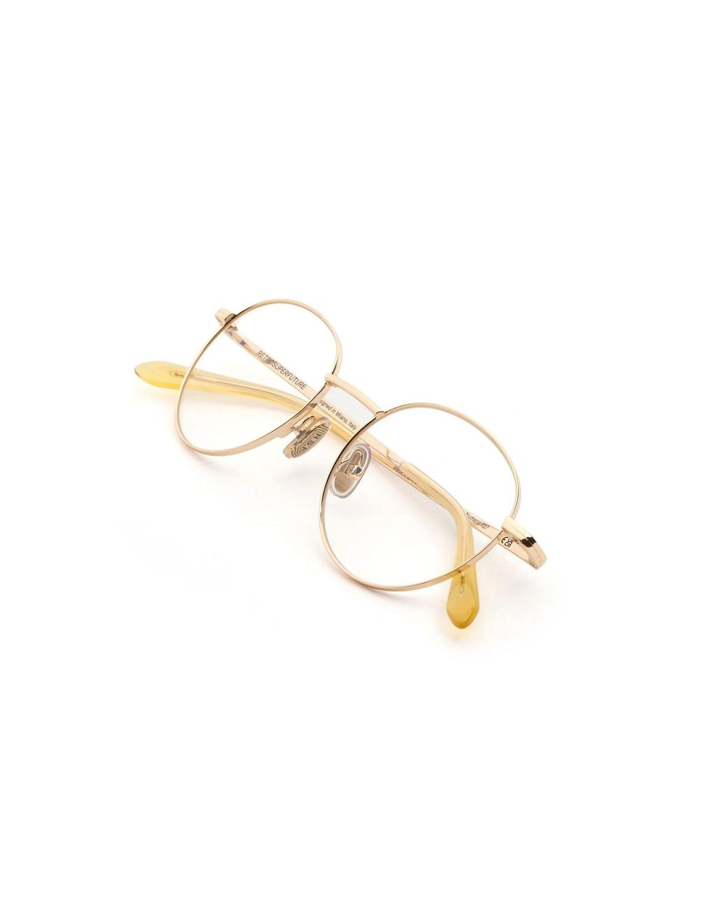 Retrosuperfuture Black 9Fb Numero 137 Cremoso Optical Frames Metal Round