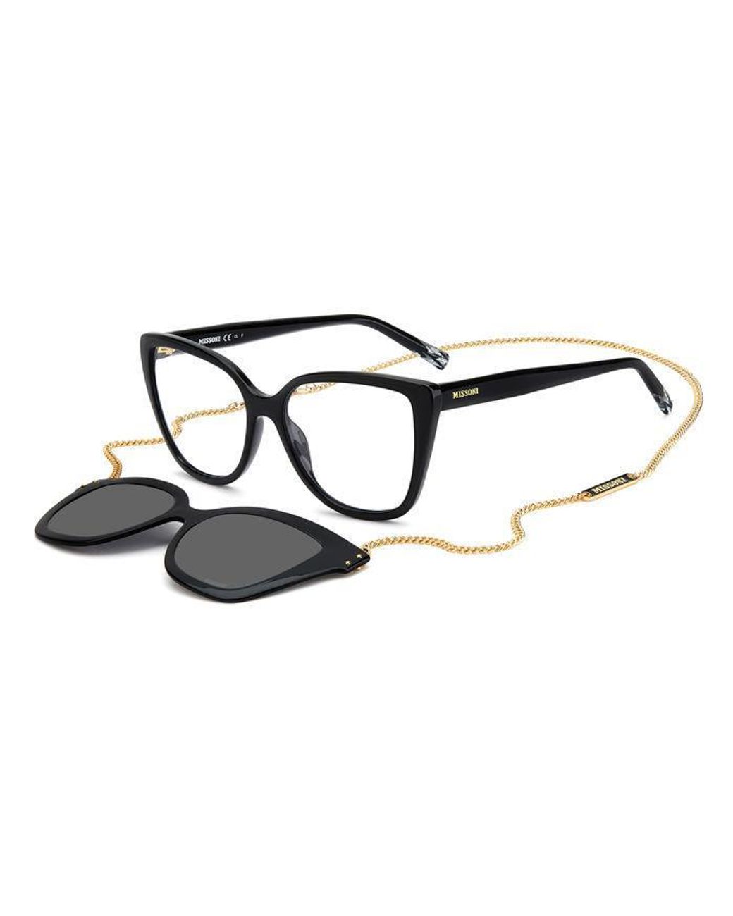 Missoni Black Mis 0133/Cs 807/M9 Optical Frames Plastic Squared Polarized Clip-On