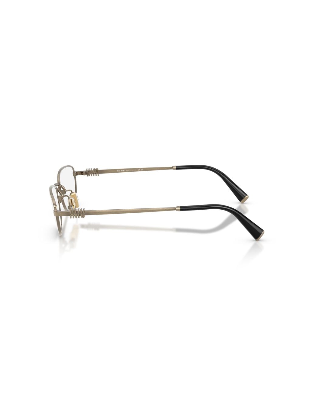 Miu Miu Black Mu 52Zv 26C1O1 Optical Frames Metal Transparent Geometric Normal