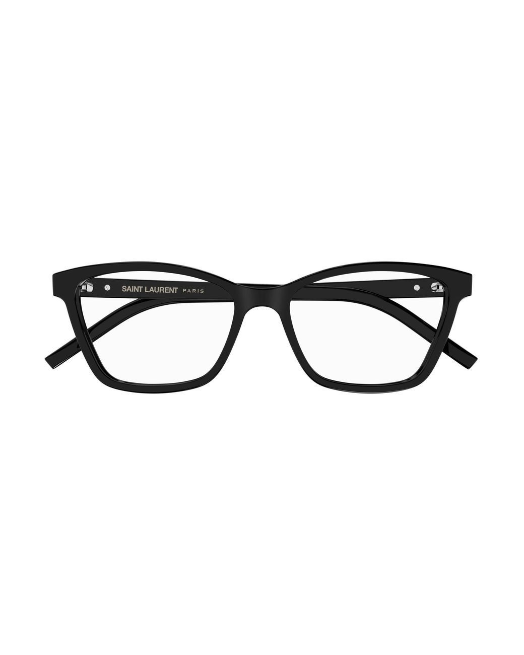 Saint Laurent Black Sl M128 001 Optical Frames Acetate Transparent Cat Eye Anti-Glare "Antiriflesso"