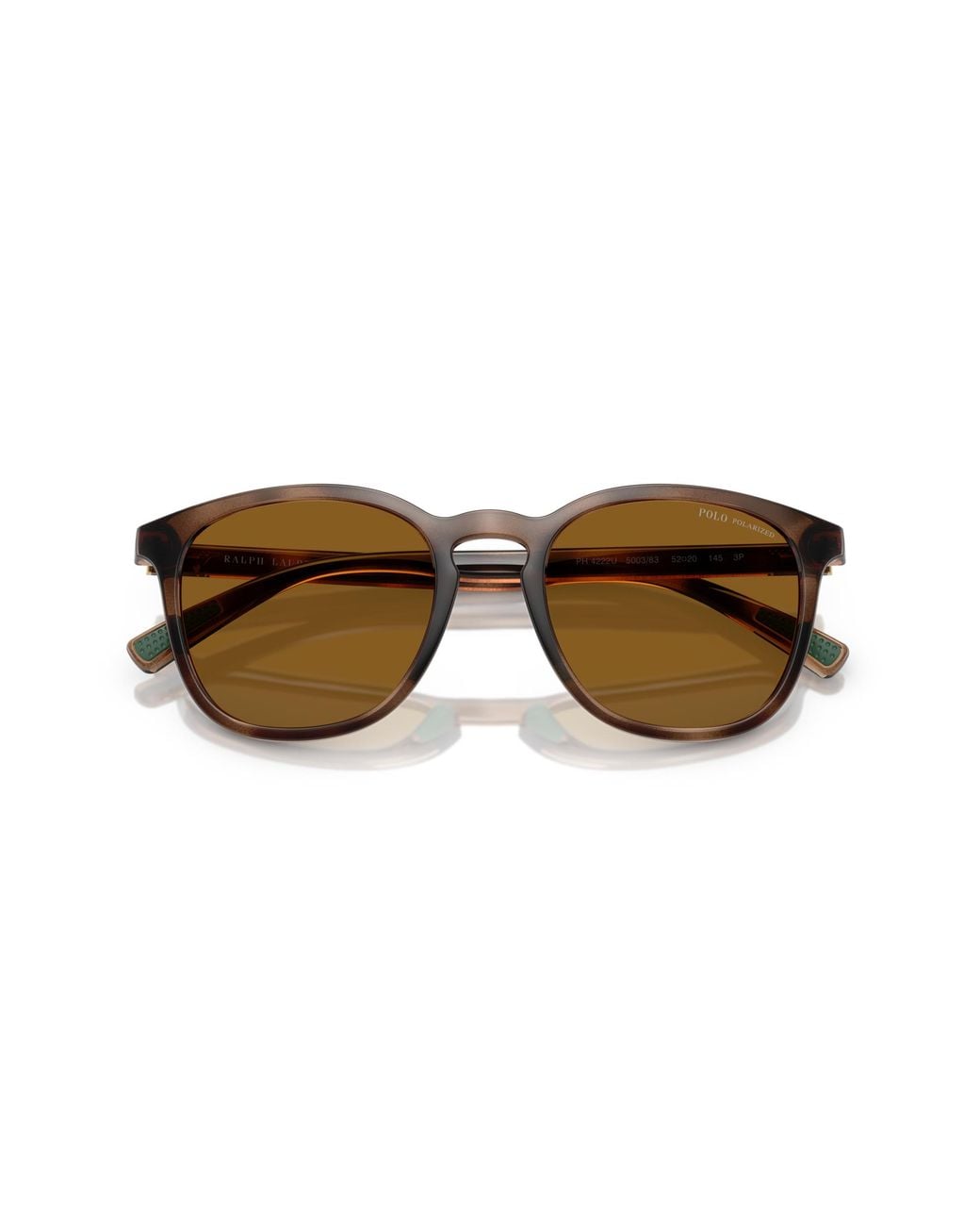 Polo Ralph Lauren Black Ph4222U 500383 Sunglasses Injected Round Polarized for men