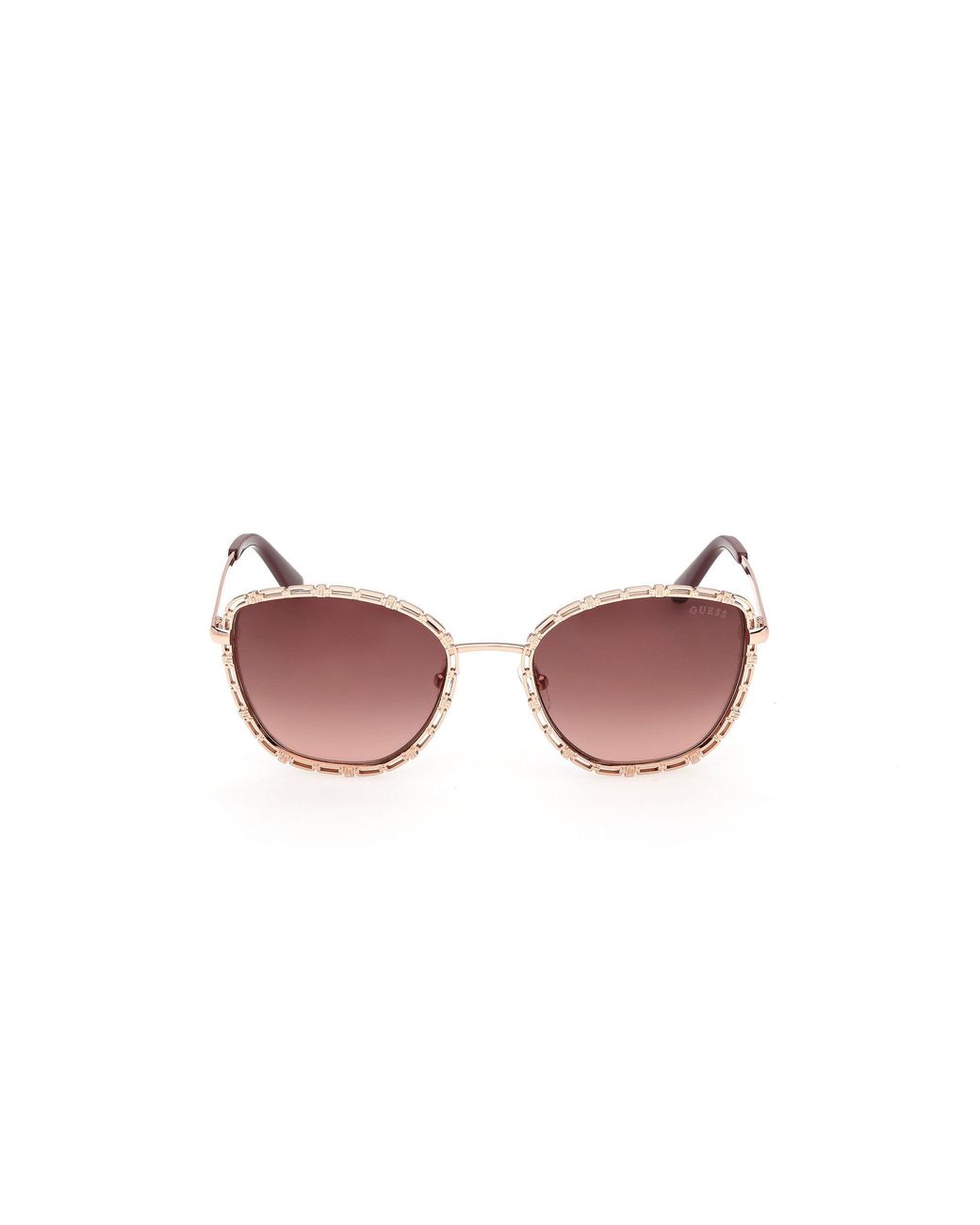 Guess Black Gu00297 28F Sunglasses Metal Round Normal