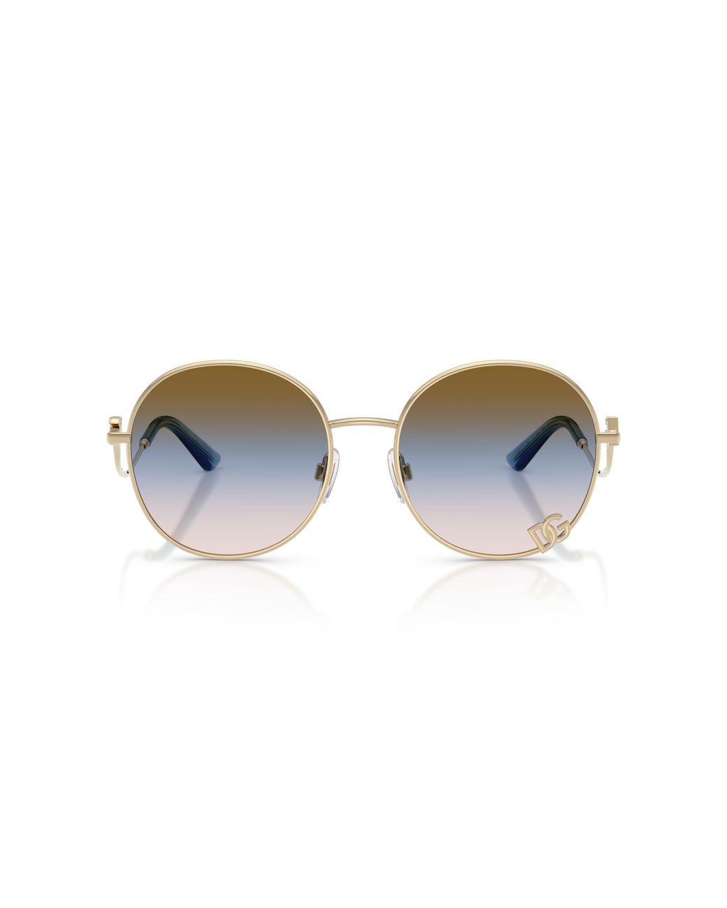 Dolce & Gabbana Black Dg2324 488/U6 Sunglasses Metal Round Normal Nuanced