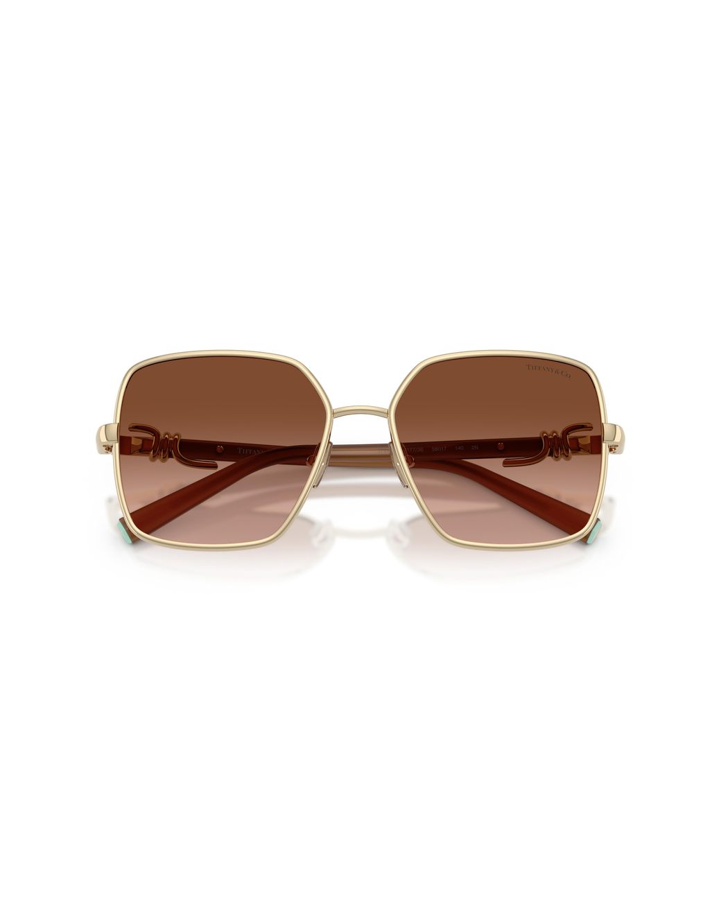 Tiffany & Co Black Tf3122 61773B Sunglasses Metal Squared Normal Nuanced
