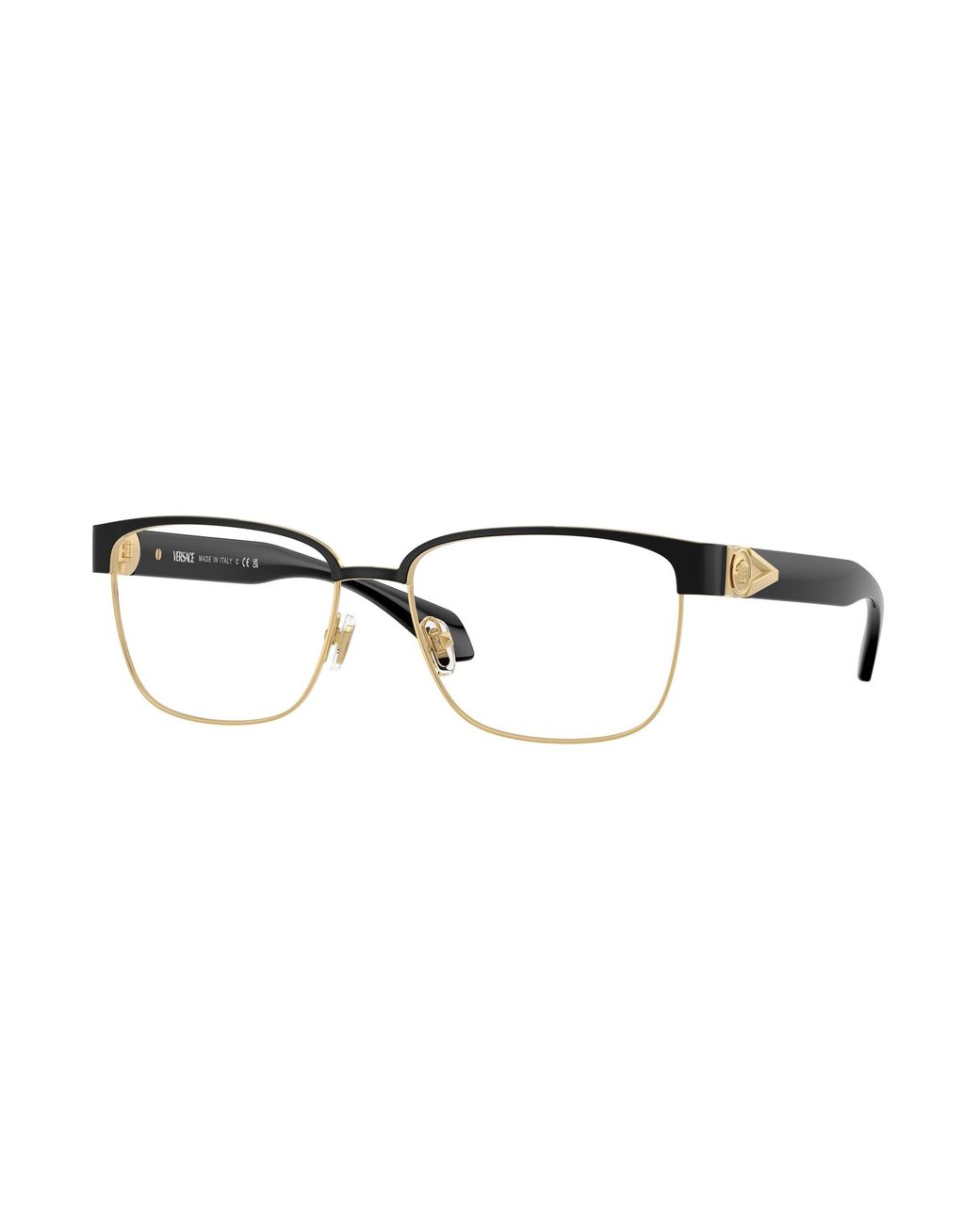 Versace Black Ve1306 1436 Optical Frames Metal Pillow Normal for men