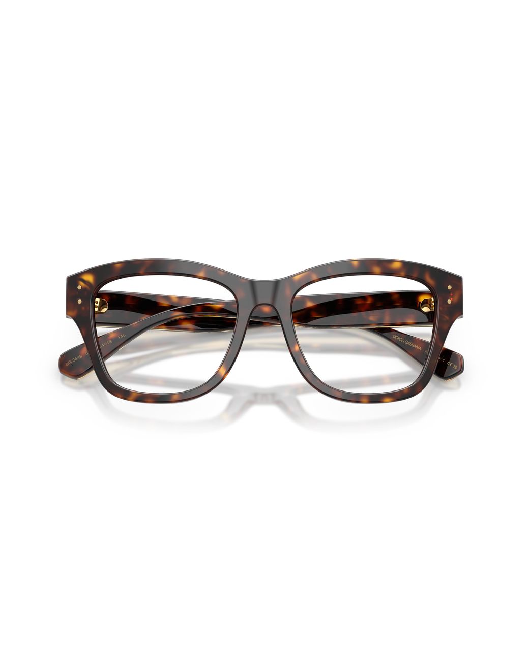 Dolce & Gabbana Black Dg3449 502 Optical Frames Acetate Transparent Squared Normal