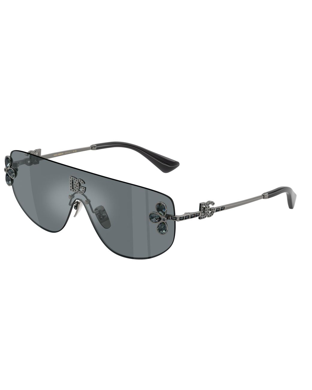 Dolce & Gabbana Black Dg2333B 12866G Sunglasses Metal Squared Mirror