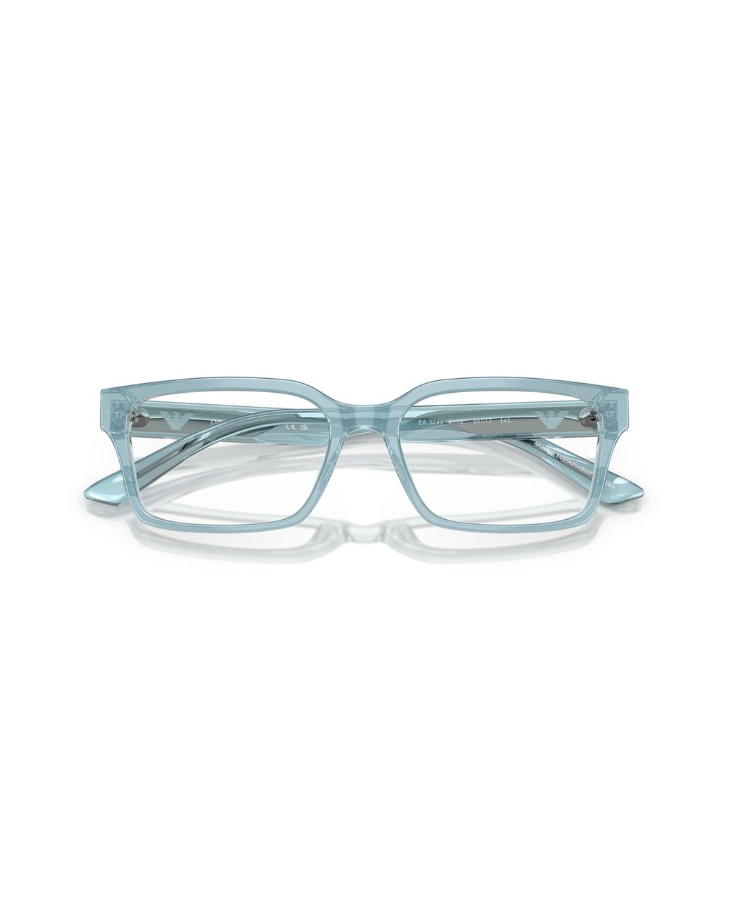 Emporio Armani Black Ea3244 6178 Optical Frames Acetate Squared Normal for men