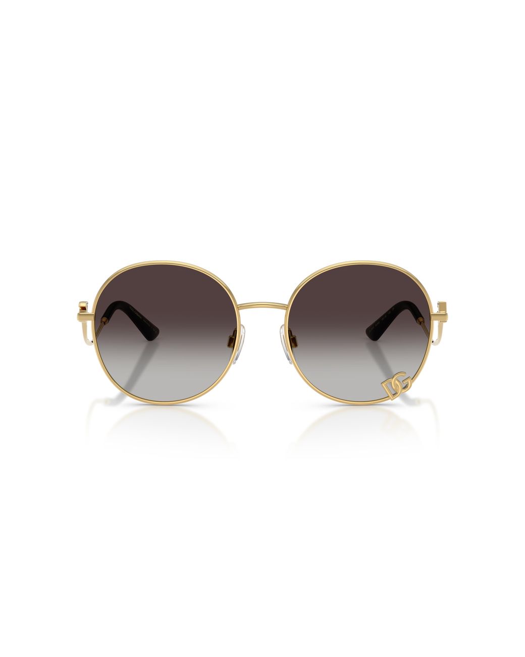 Dolce & Gabbana Black Dg2324 02/8G Sunglasses Metal Round Normal Shaded