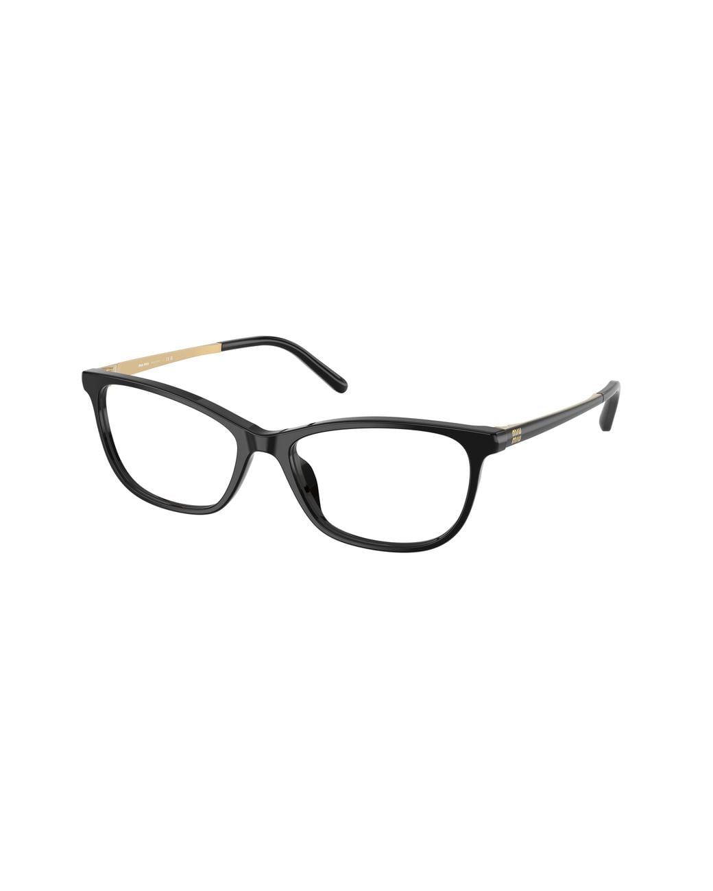 Miu Miu Black Mu 09Zv 16K1O1 Optical Frames Acetate Transparent Cat Eye Normal