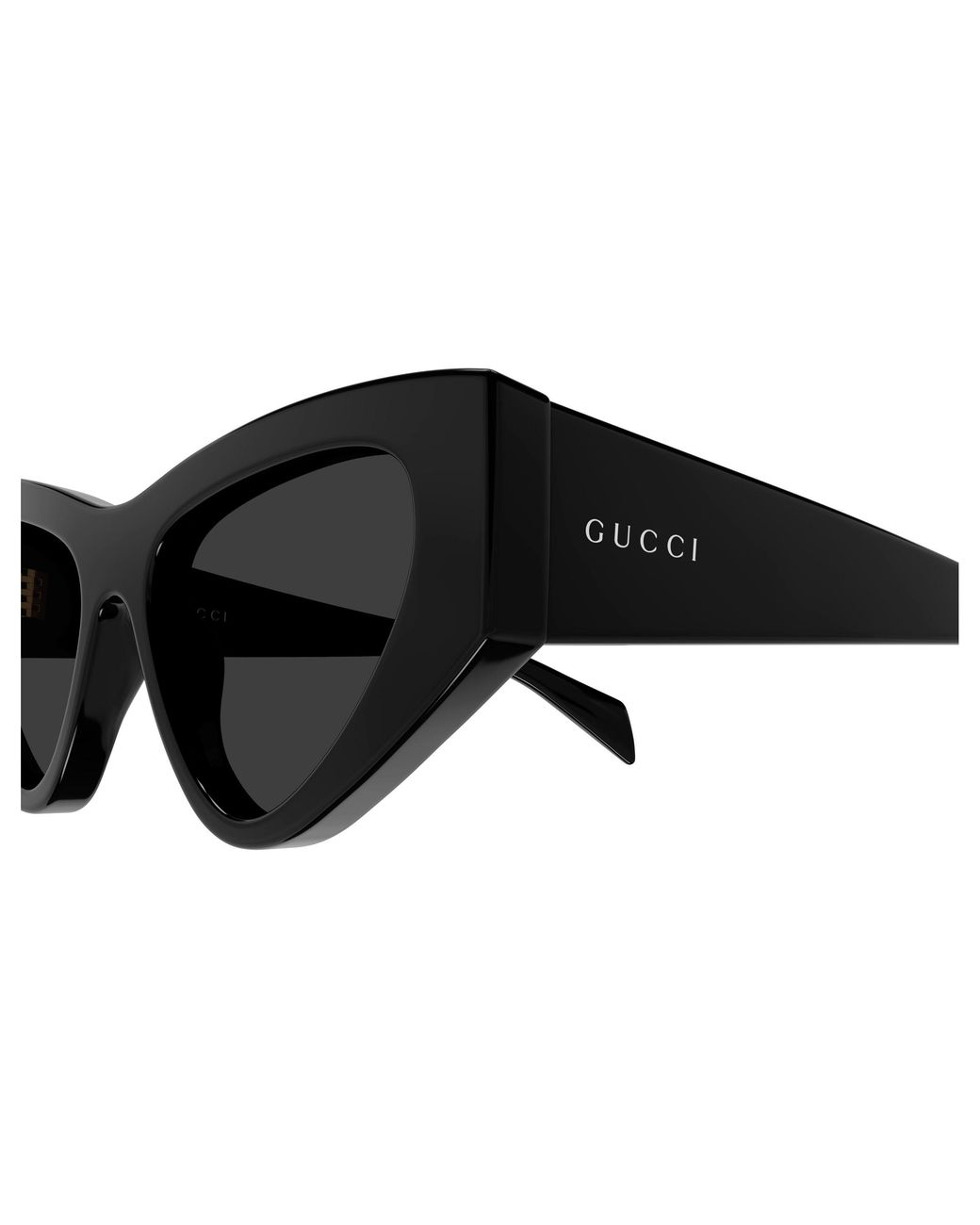 Gucci Black Gg2019S 001 Sunglasses Acetate Cat Eye