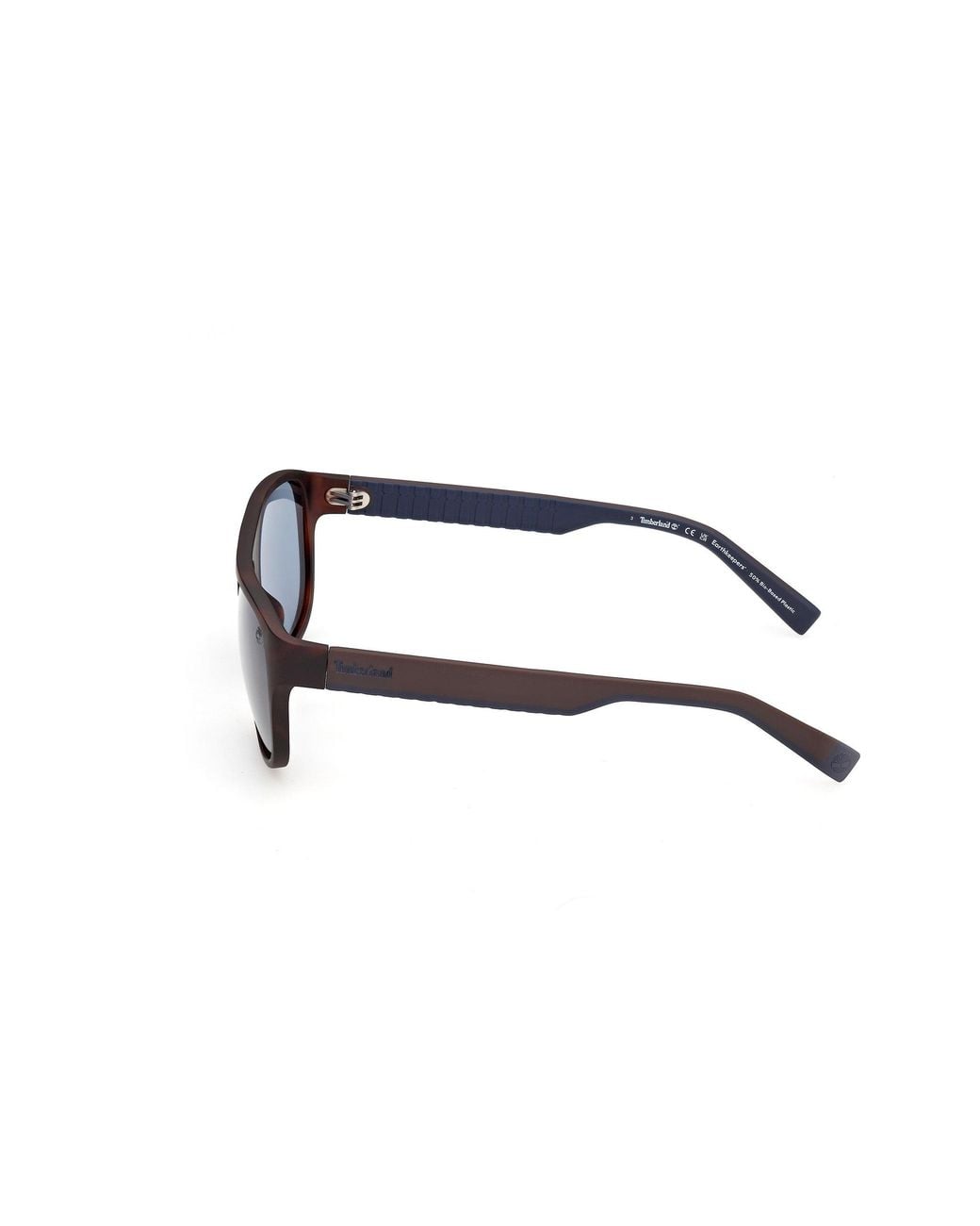 Timberland Black Tb00094 52D Sunglasses Injected Smoke Pilot Polarized for men