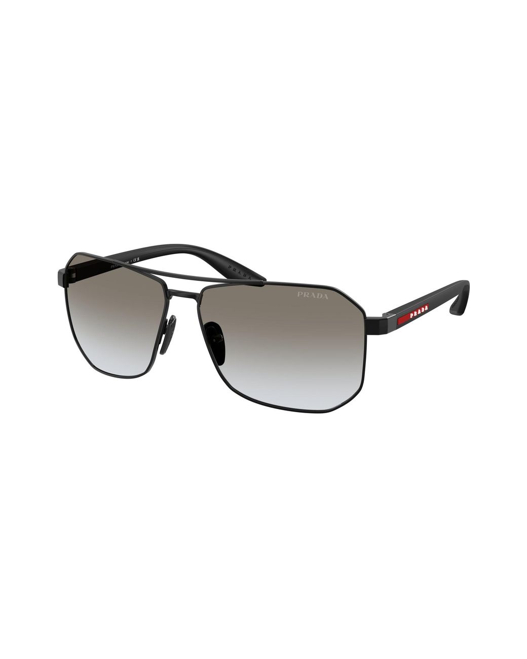 Prada Linea Rossa Black Ps A53S 1Bo5O0 Sunglasses Metal Pilot Normal Shaded for men