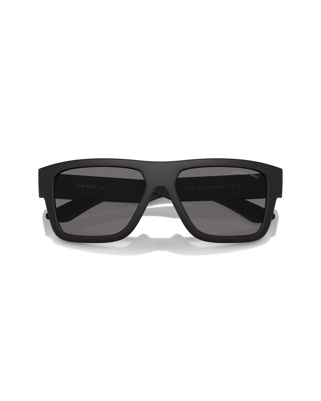Prada Linea Rossa Black Ps 04Zs Dg002G Sunglasses Injected Squared Polarized for men