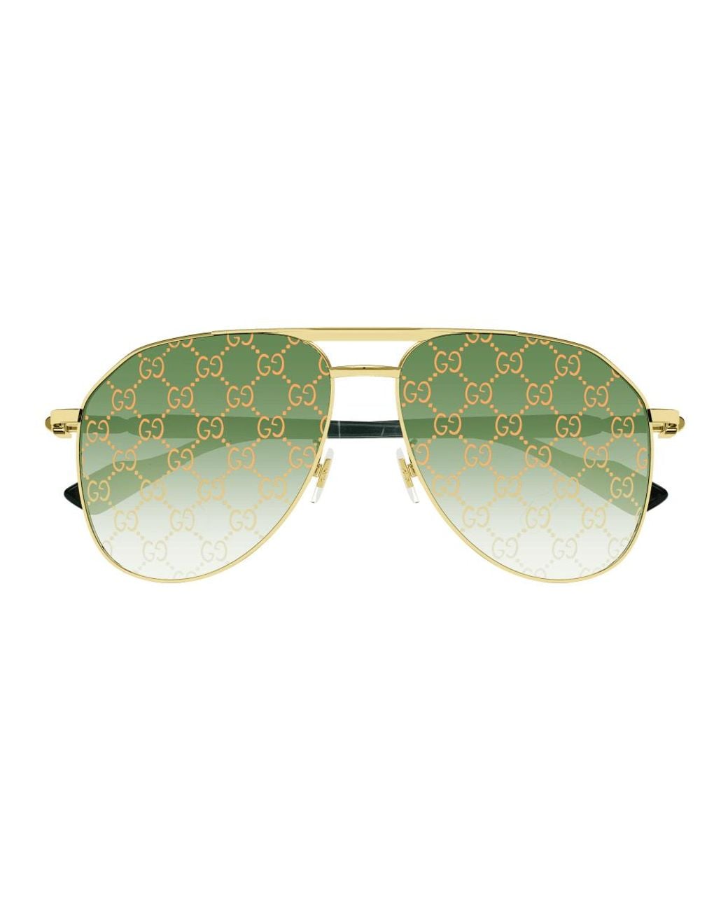Gucci Black Gg1220S 004 Sunglasses Metal Pilot Decoration Mirror for men