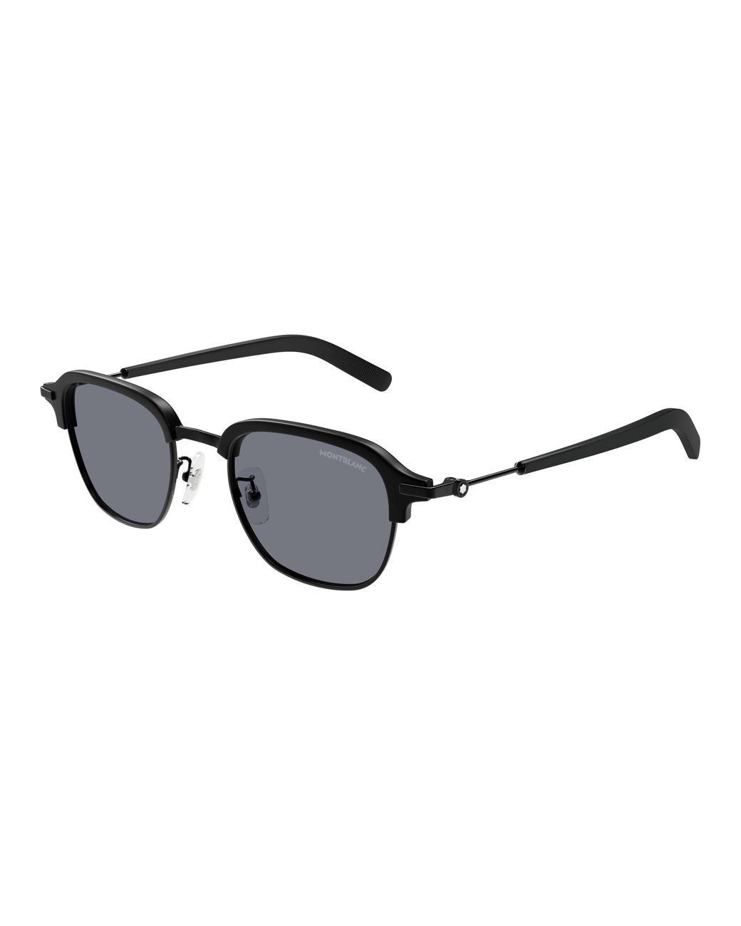 Montblanc Black Mb0390S 003 Sunglasses Metal Squared for men