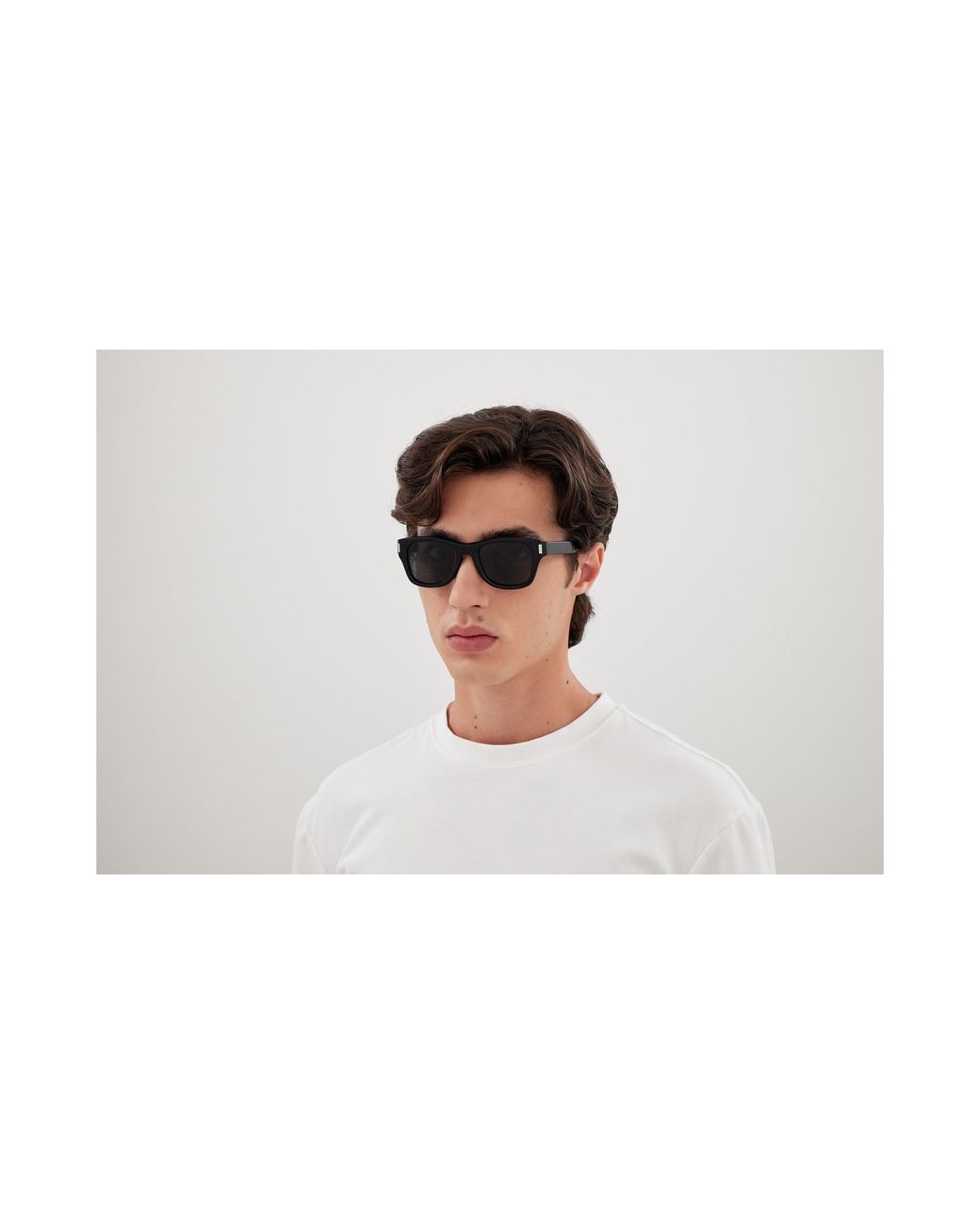 Saint Laurent Black Sl 801 001 Sunglasses Acetate Round for men