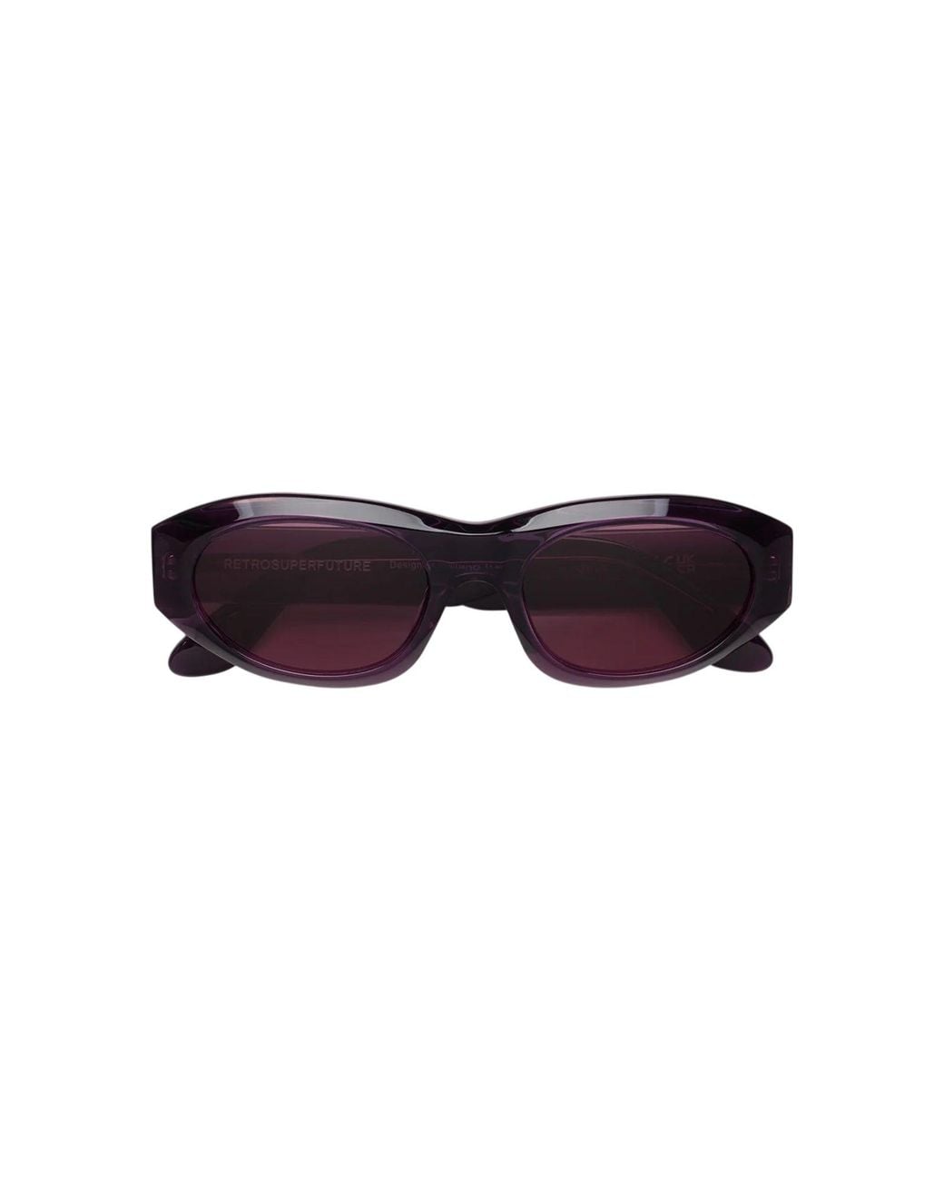 Retrosuperfuture Purple 9Kh Cinema Melanzana Sunglasses Acetate Geometric Normal