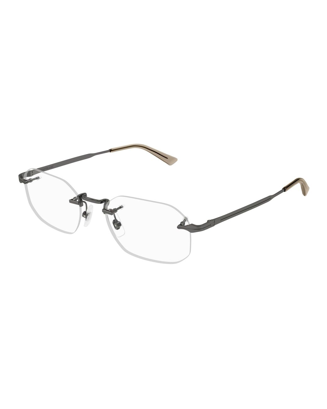 Montblanc Black Mb0307O 002 Optical Frames Metal Squared for men